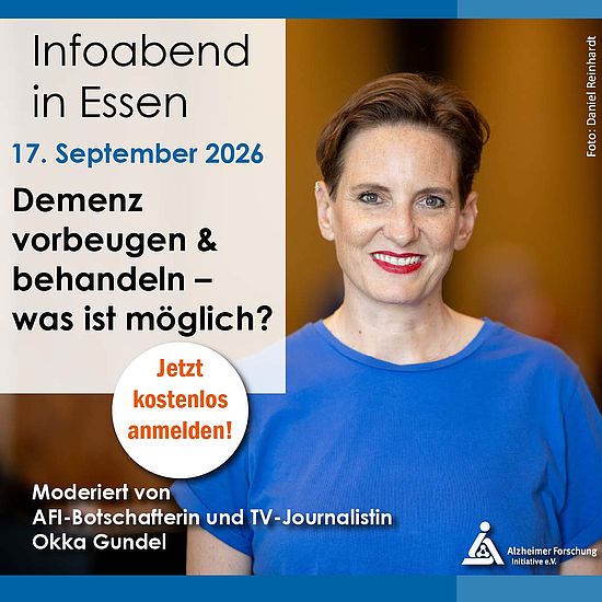 Welt-Alzheimertag 2026 Portrait der TV-Journalistin und Botschafterin der AFI e.V. Okka Gundel