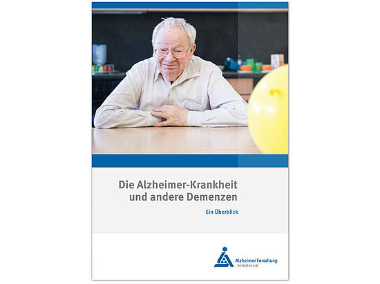 Titelbild der Broschüre "Die Alzheimer-Krankheit und andere Demenzen"