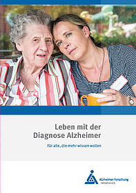 Titelbild der Broschüre "Leben mit der Diagnose Alzheimer"