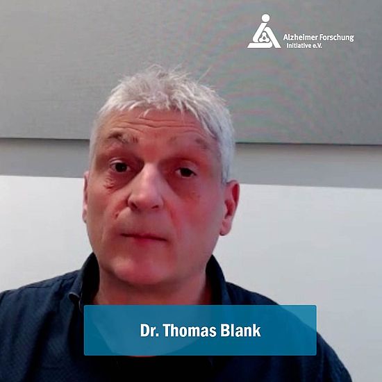 Standbild aus Videostatement von Dr. Thomas Blank