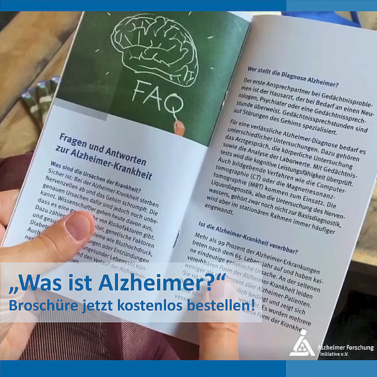 Standbild aus Videobeitrag zur Broschüre "Was ist Alzheimer?"