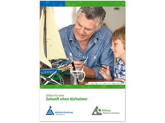 Titelbild des Ratgebers "Stiften für eine Zukunft ohne Alzheimer"