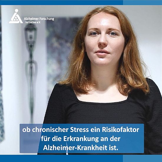 Standbild aus Videobotschaft der Alzheimer-Forscherin Dr. Dianna de Vries