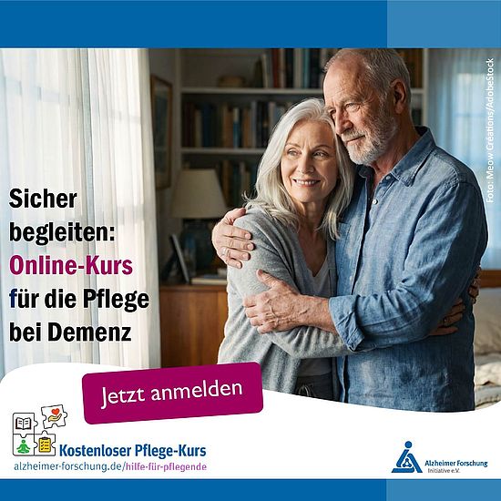 Paar sieht aus dem Fenster - "Sicher begleiten - Online-Kurs für die Pflege bei Demenz"