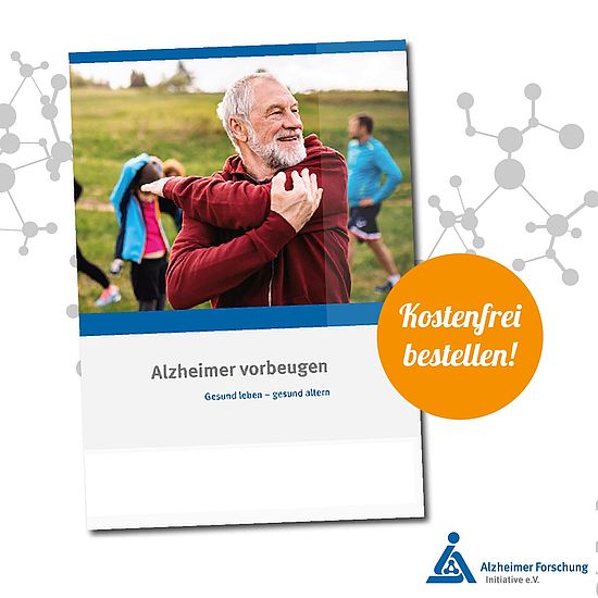 Titelbild der Broschüre "Alzheimer vorbeugen - Gesund leben, gesund altern"